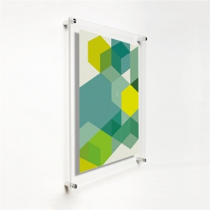 Wall mounted acrylic photo frame