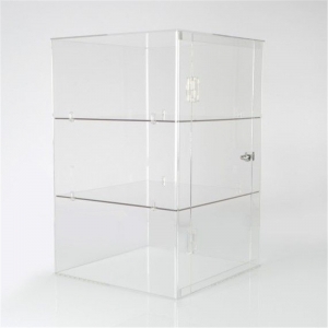 transparent clear plexiglass display case 3 tier acrylic display cabient 