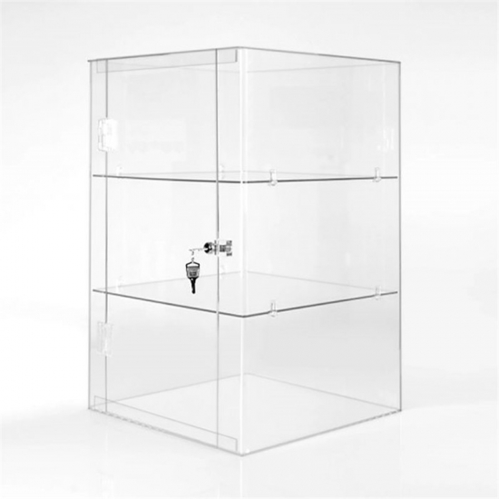 Factory Price Transparent Clear Plexiglass Display Case 3 Tier Acrylic