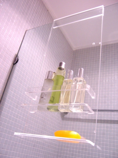 Factory Price Customized Hanging Acrylic Bathroom Shelves Shower