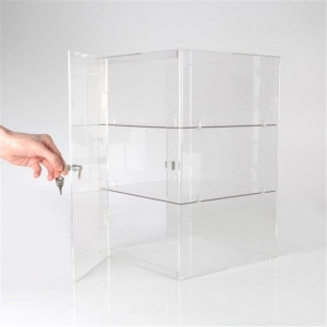 transparent clear plexiglass display case 3 tier acrylic display cabient 