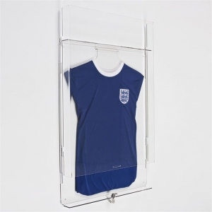wall mounted acrylic sports display case plexiglass t shirt display box 