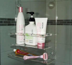 Premium Bathroom Supplies Door Hanging Acrylic Clear Shower Caddy 