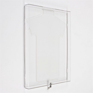 wall mounted acrylic sports display case plexiglass t shirt display box 