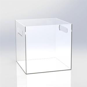 Stacking clear acrylic vinyl record storage box 