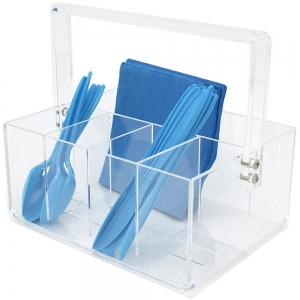 acrylic flatware caddy