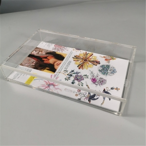 Custom clear acrylic frame box dried flower display box 
