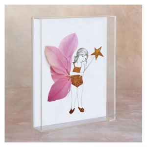 Custom clear acrylic frame box dried flower display box 