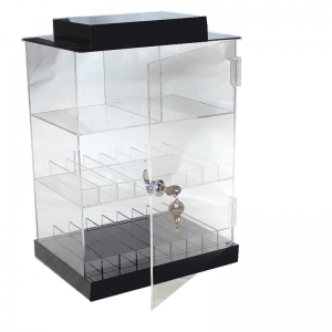 3 tiers acrylic cigarette display case with lock 