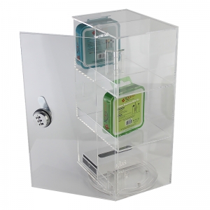 Factory wholesale Acrylic Mobile Phone Accessories Display Stand With Coded Lock 