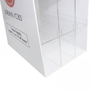 custom large white acrylic display case lucite display cabient for shop 
