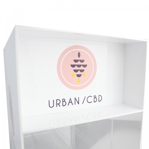 custom large white acrylic display case lucite display cabient for shop 