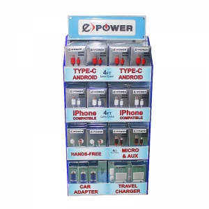 Double Sided acrylic cell phone accessories display stand 