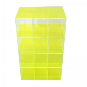 Yellow Acrylic Power Bank Stand Display Racks 