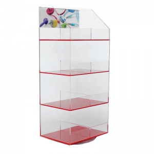 wholesale large clear acrylic power bank display case plexiglass power cable display stand 