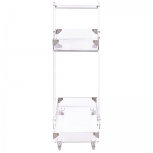 Modern clear kitchen carts acrylic serving cart by coaster 