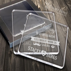 clear square lucite cup display acrylic cocktail napkin coasters 