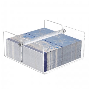 Modern clear acrylic cocktail napkin holder rack 