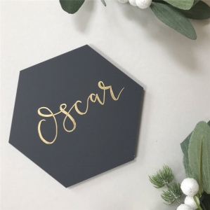 handmade plexiglass cup mat custom hexagon acrylic coasters 