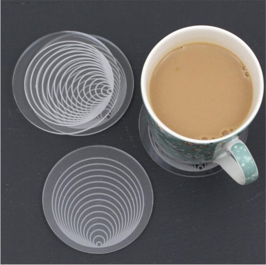 Factory Price Wholesale Transparent Clear Acrylic Glass Coasters For