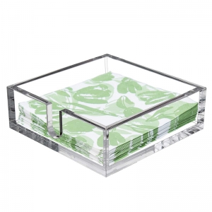 Clear luncheon acrylic napkin holder tissue dispenser 