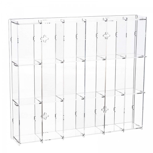 Assembly 18 compartments clear acrylic matchbox display box 
