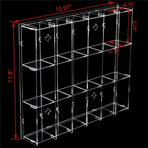 Wall mounted customized acrylic display box wholesale 