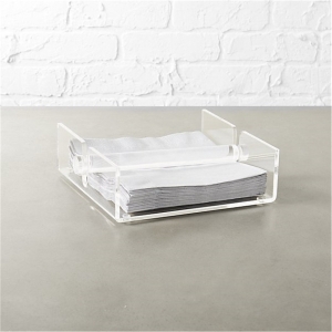 factory pmma transparent tissue rack clear acrylic beverage napkin holder 