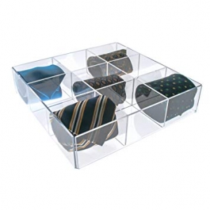 Handmade 9 compartments acrylic tie display stand 