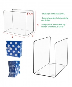 wholesale pmma restaurant napkin rack clear u shape acrylic napkin holder 