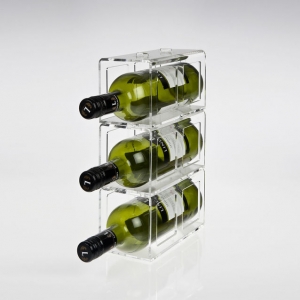 Factory directly sale acrylic stackable wine bottle holder 
