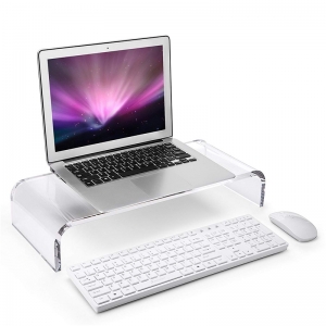 Clear office acrylic computer monitor stand holder 