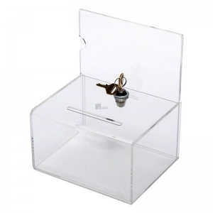 acrylic ballot box plastic suggestion box 