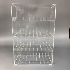 Transparent 4 tiers acrylic e-cigarette oil display stand 