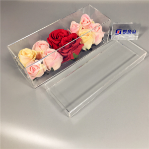 Wholesale 12 holes acrylic rose box lucite gift cases 