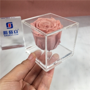 square acrylic rose box