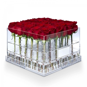 square acrylic rose box