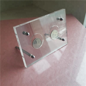 wholesale factory acrylic coin display stand holder 