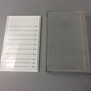 clear acrylic single eyelash box lash tray 