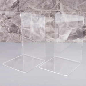 CLEAR ACRYLIC BOOKEND SET OF 2 