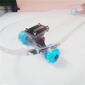 Modern new design clear acrylic skateboards 