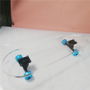 Yageli wholesale transparent acrylic skateboard 