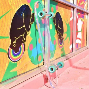 Yageli wholesale transparent acrylic skateboard 