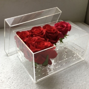 luxury acrylic flower gift box for christmas 