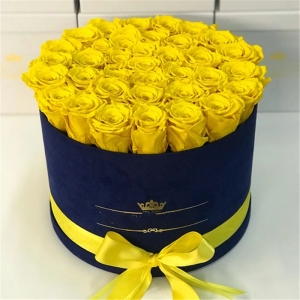 Luxury round paper flower boxes rose box for wholesale 