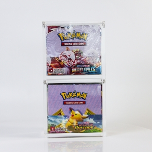 Stacking modern magnetic Pokemon booster box acrylic case 