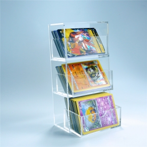 Transparent acrylic Magic card game storage box with drawers 
