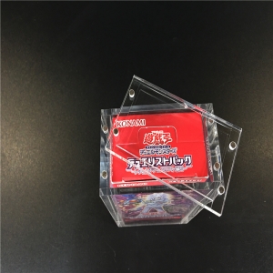 Customized design clear acrylic YuGiOh protector box 