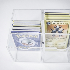 New Pokemon Custom Game Cases Acrylic TCG card Display Box With Base 