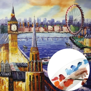 Small Acrylic Watercolor Artist Paint Plastic Oval Color Palette 